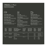 Logitech StreamCam Plus Webcam with Tripod (Graphite), Litra Glow Streaming Light and 2.0 USB Hub