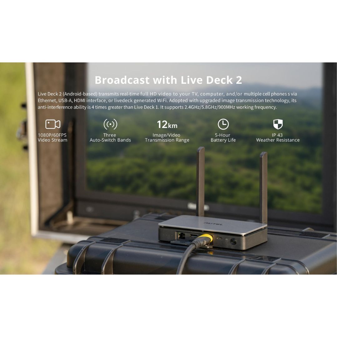 Autel Robotics Live Deck 2 Android-Based Weather-Resistant Video Transmitter for EVO II V3 Drones