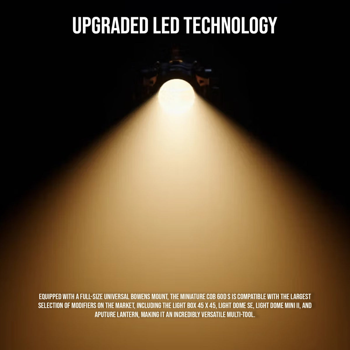 Aputure Amaran COB 60D S Point Source LED 65W Daylight with Amaran Light Dome Mini SE Softbox Bundle