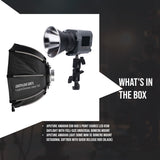 Aputure Amaran COB 60D S Point Source LED 65W Daylight with Amaran Light Dome Mini SE Softbox Bundle