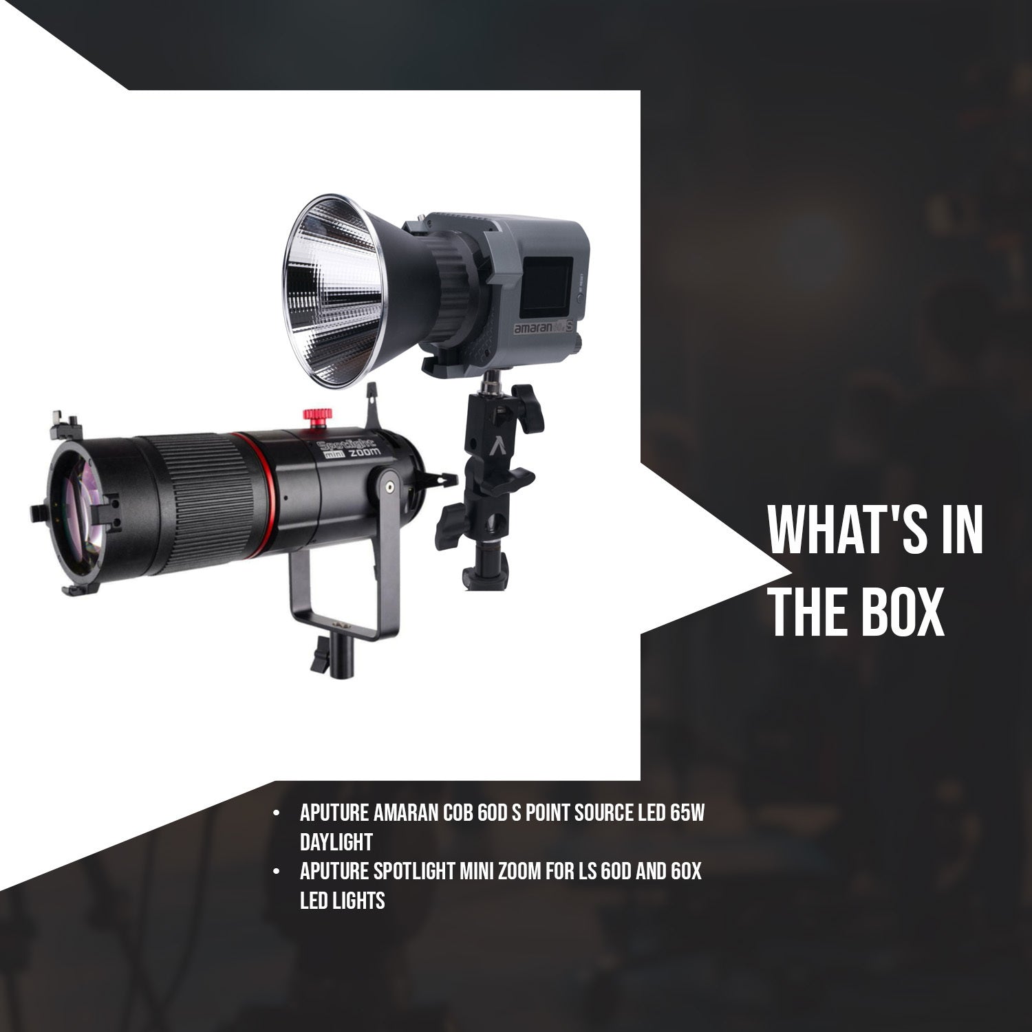 Aputure Amaran COB 60D S Point Source LED 65W Daylight with Full