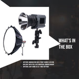 Aputure Amaran COB 60D S Point Source LED 65W Daylight with Light Dome III 35.1-Inch Softbox Bundle
