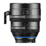 Irix Cine 45mm T1.5 Lens with Durable Design, 86mm Thread, and 9-Blade Iris (Sony E, Feet, Black)