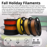 MakerBot Sketch Fall Holiday Pumpkin Spice Themed Filament Pack for Season-Themed Projects (6-Pack)