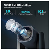 Rocware RC821U Video Conferencing Camera with 120-Degree Wide Angle Lens and Cleaning Cloth Bundle