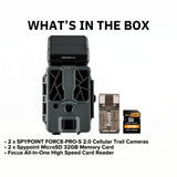 Spypoint FORCE-PRO-S 2.0 Trail Camera with Built-In Solar Panel (2-Pack) Bundle