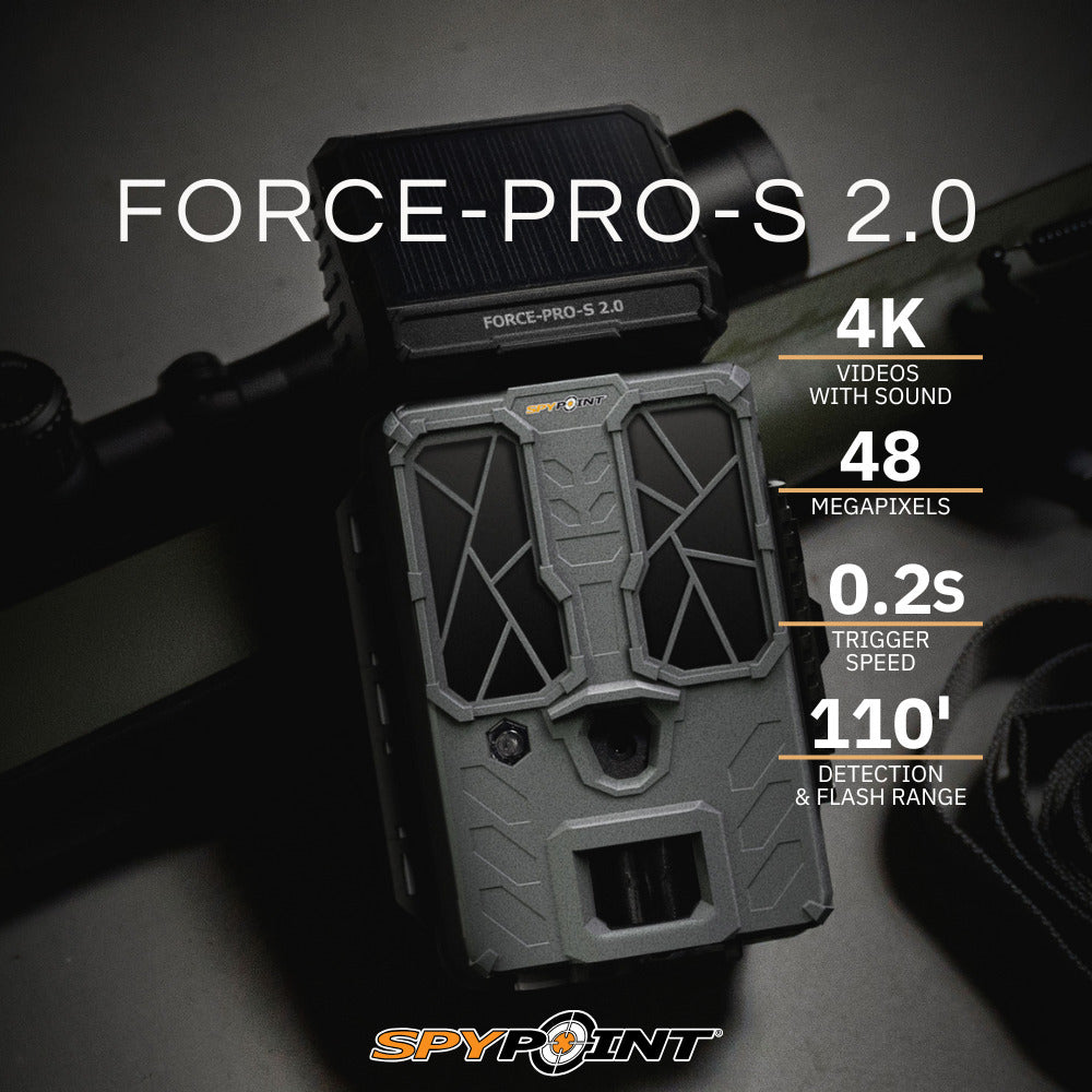 Spypoint FORCE-PRO-S 2.0 Trail Camera with Spypoint MicroSD 32GB Class 10 Memory Card Bundle