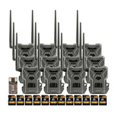 Spypoint Flex M Twin Pack 28MP Cellular Trail Cameras (6-Pack) with 12 x 32GB Memory Card Bundle