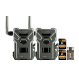 Spypoint FLEX-PLUS Cellular Trail Camera (2-Pack) with Spypoint Memory Card (2-Pack) Bundle