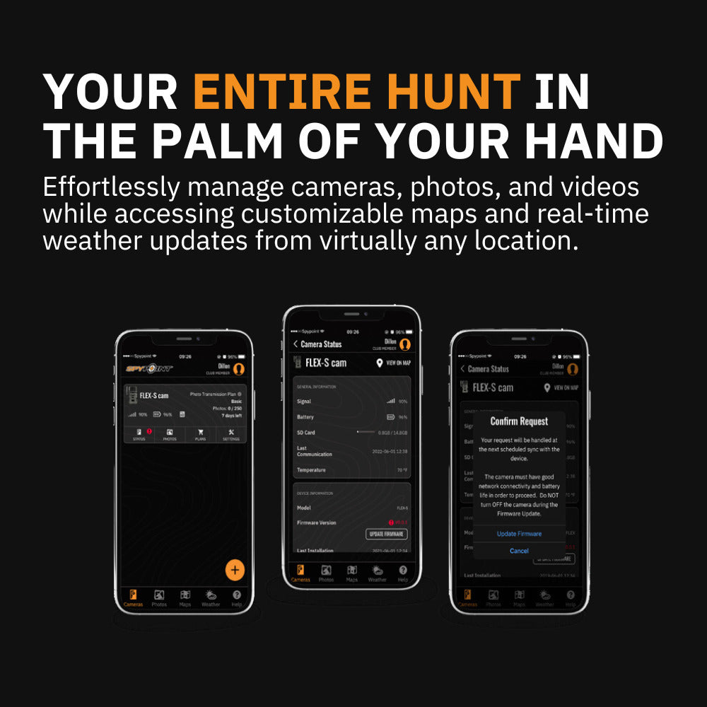 Spypoint FLEX-PLUS Cellular Trail Camera with Rechargeable Lithium Battery Pack Bundle