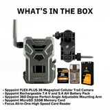Spypoint FLEX-PLUS Cellular Trail Camera with Rechargeable Lithium Battery Pack Bundle