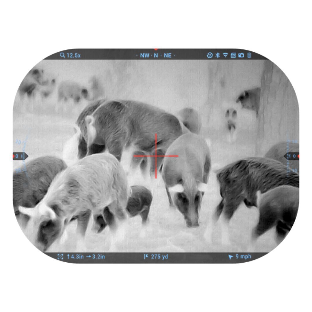 ATN ThOR 5 LRF 640x480 5-40x 12 Micron Weather-Resistant Smart HD Thermal Rifle Scope (Black)