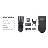 Godox V100 100W On-Camera Flash for Sony with Full-Color Touchscreen and Powerful Battery (Black)