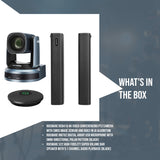 Rocware RC841U 4K Video Conferencing PTZ Camera and Rocware RM702 USB Microphone Bundle