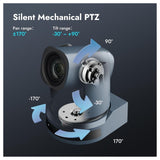 Rocware RC841U 4K Video Conferencing PTZ Camera with CMOS Image Sensor and Bar Speaker Bundle