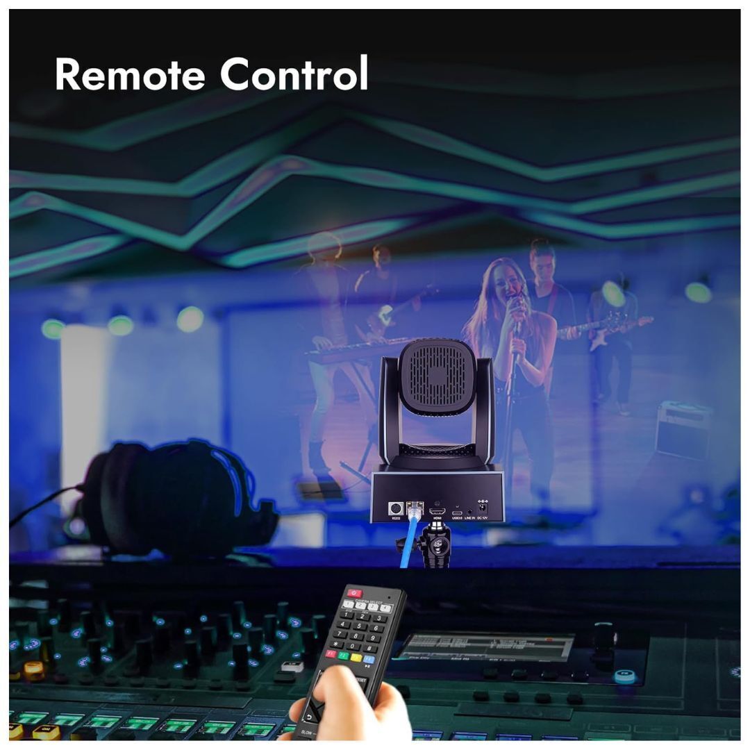 Rocware RC841U 4K Video Conferencing PTZ Camera with CMOS Image Sensor and Bar Speaker Bundle