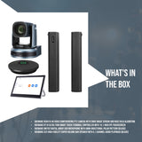 Rocware RC841U 4K Video Conferencing PTZ Camera with CMOS Image Sensor and Bar Speaker Bundle