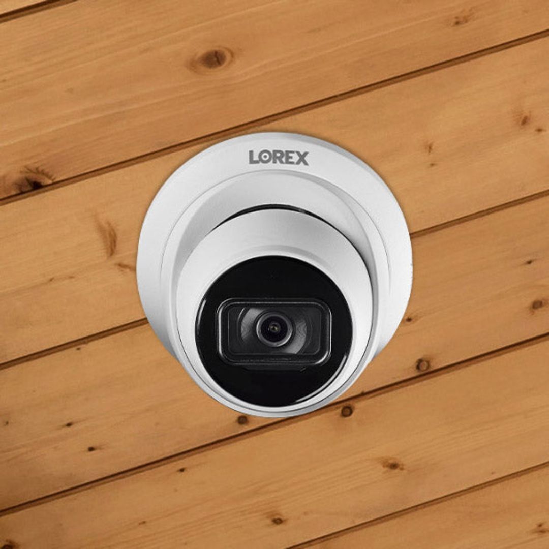 Lorex 4K Fusion 2TB Wired NVR System with Six 4K IP UHD Dome Cameras with Color Night Vision (White)