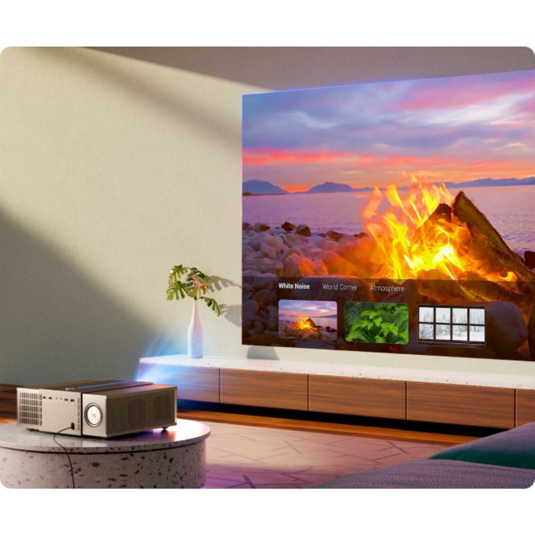 ULTIMEA Apollo P60 4K Projector with Auto Focus, 6D Auto-Keystones, and 30W DSP Speakers Bundle