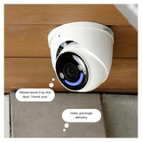 Lorex 4K Fusion 2TB Wired NVR System with Four 4K IP Dome Smart Security Lighting Cameras (White)