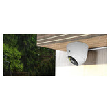 Lorex 4K Fusion 2TB Wired NVR System with Four 4K IP Dome Smart Security Lighting Cameras (White)