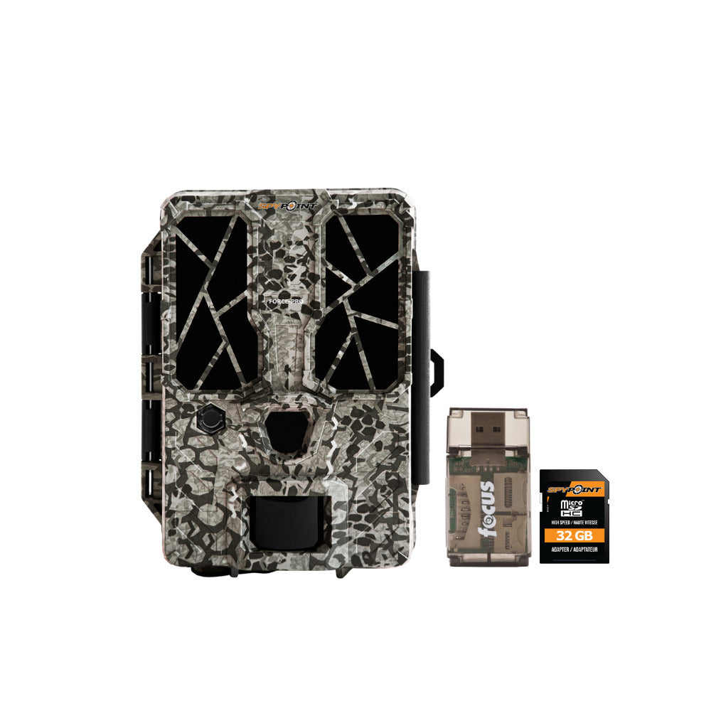 Spypoint FORCE-PRO 30 Megapixel Trail Camera with MicroSD 32GB Memory Card Bundle