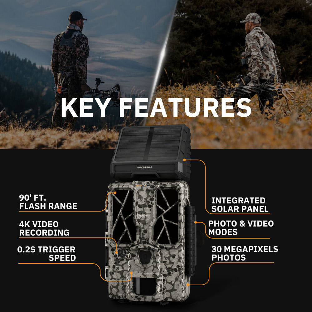 Spypoint FORCE-PRO 30 Megapixel Trail Camera (2-Pack) with 32GB Memory Card (2-Pack) Bundle