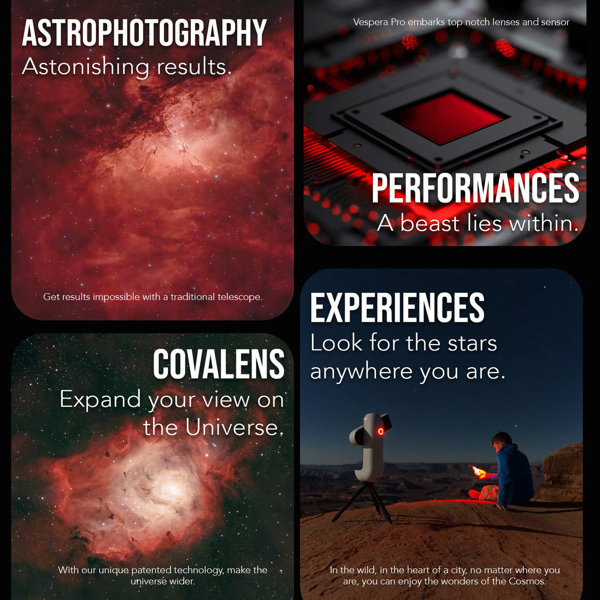 Vaonis Vespera Pro Observation Telescope with AC022 Filter and Backpack Bundle