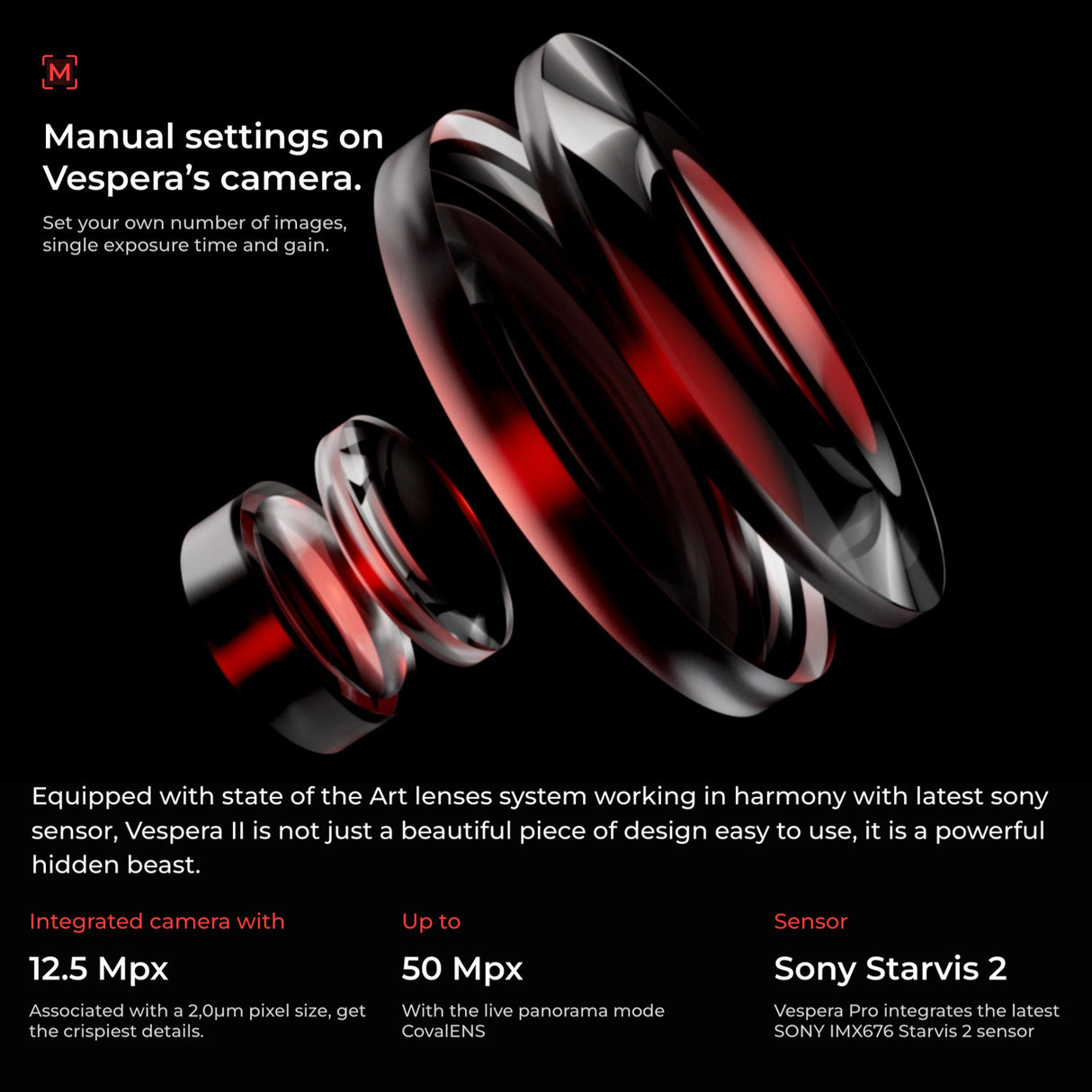 Vaonis Vespera Pro Observation Telescope with AC022 Filter and Backpack Bundle