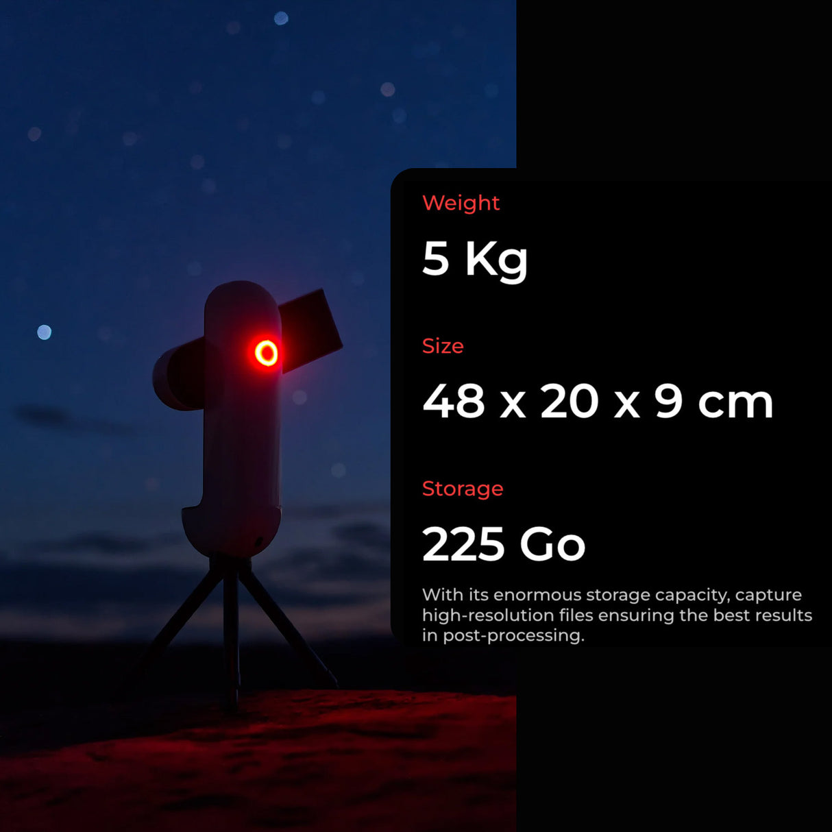 Vaonis Vespera Pro Observation Telescope with AC022 Filter and Backpack Bundle