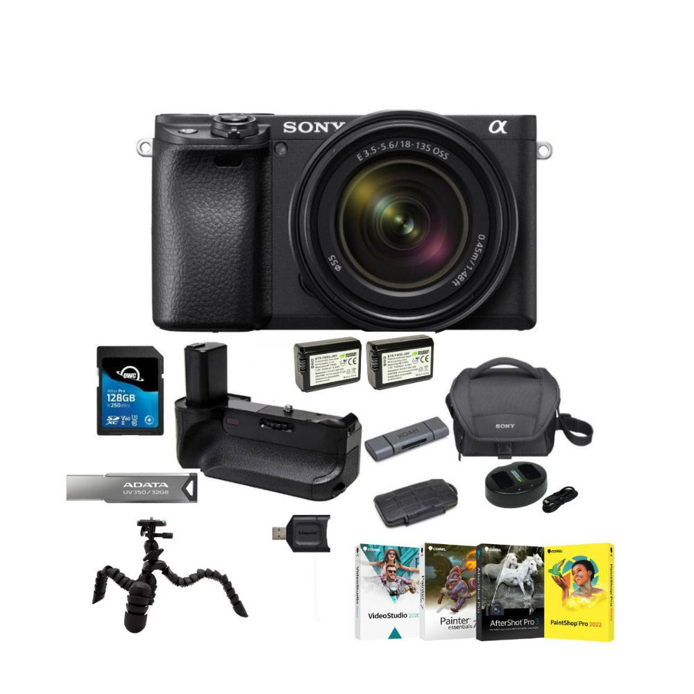 Sony a6400 Mirrorless Digital Camera with 18-135mm Lens Ultimate Bundle