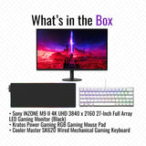 Sony 27 INZONE M9 II 4K UHD 160Hz Full Array LED Gaming Monitor with Mouse Pad, and Keyboard Bundle