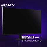 Sony INZONE M9 II 4K UHD 3840 x 2160 27-Inch Full Array Gaming Monitor (Black) and Earbuds Bundle