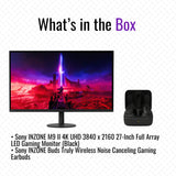 Sony INZONE M9 II 4K UHD 3840 x 2160 27-Inch Full Array Gaming Monitor (Black) and Earbuds Bundle