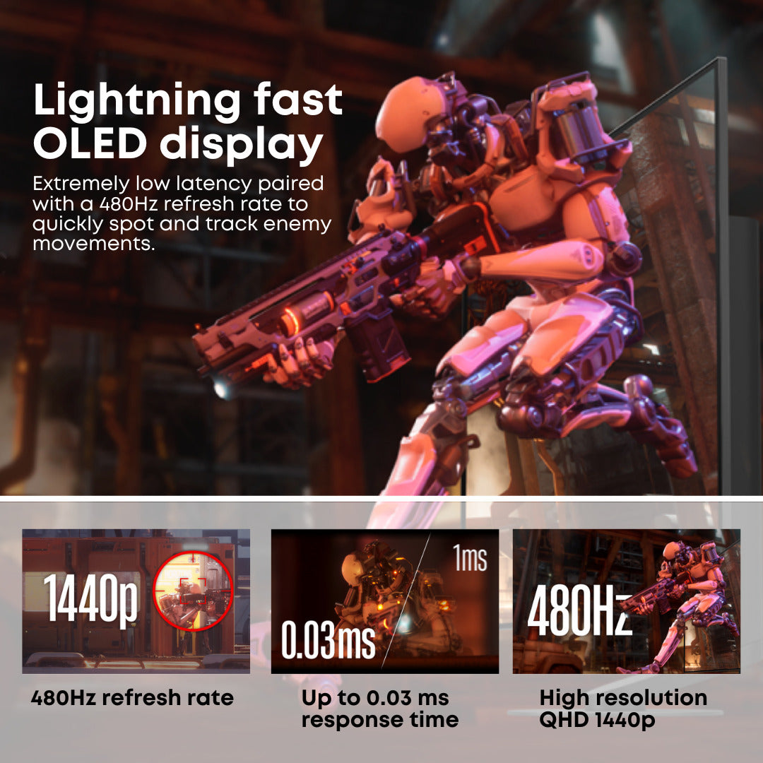 Sony INZONE M10S OLED QHD 1440p 27-Inch Gaming Monitor and Sony Gaming Earbuds Bundle