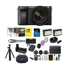 Sony Alpha a6400 Mirrorless Digital Camera with 18-135mm Lens (Black) and Accessories Bundle
