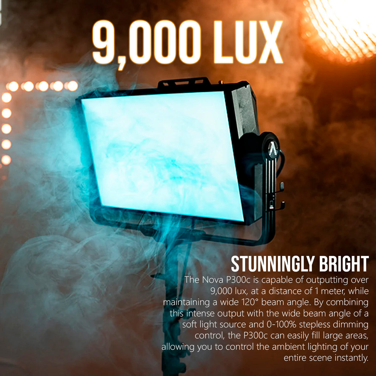Aputure Nova P300C 300W RGBWW LED Soft Light Panel with Barndoors for Nova P300C LED Panel Bundle