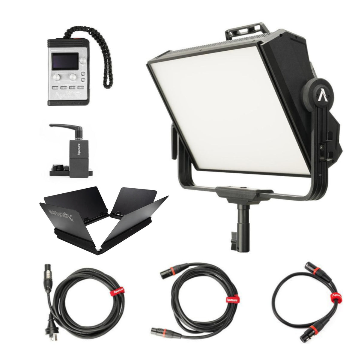 Aputure Nova P300C 300W RGBWW LED Soft Light Panel with Barndoors for Nova P300C LED Panel Bundle