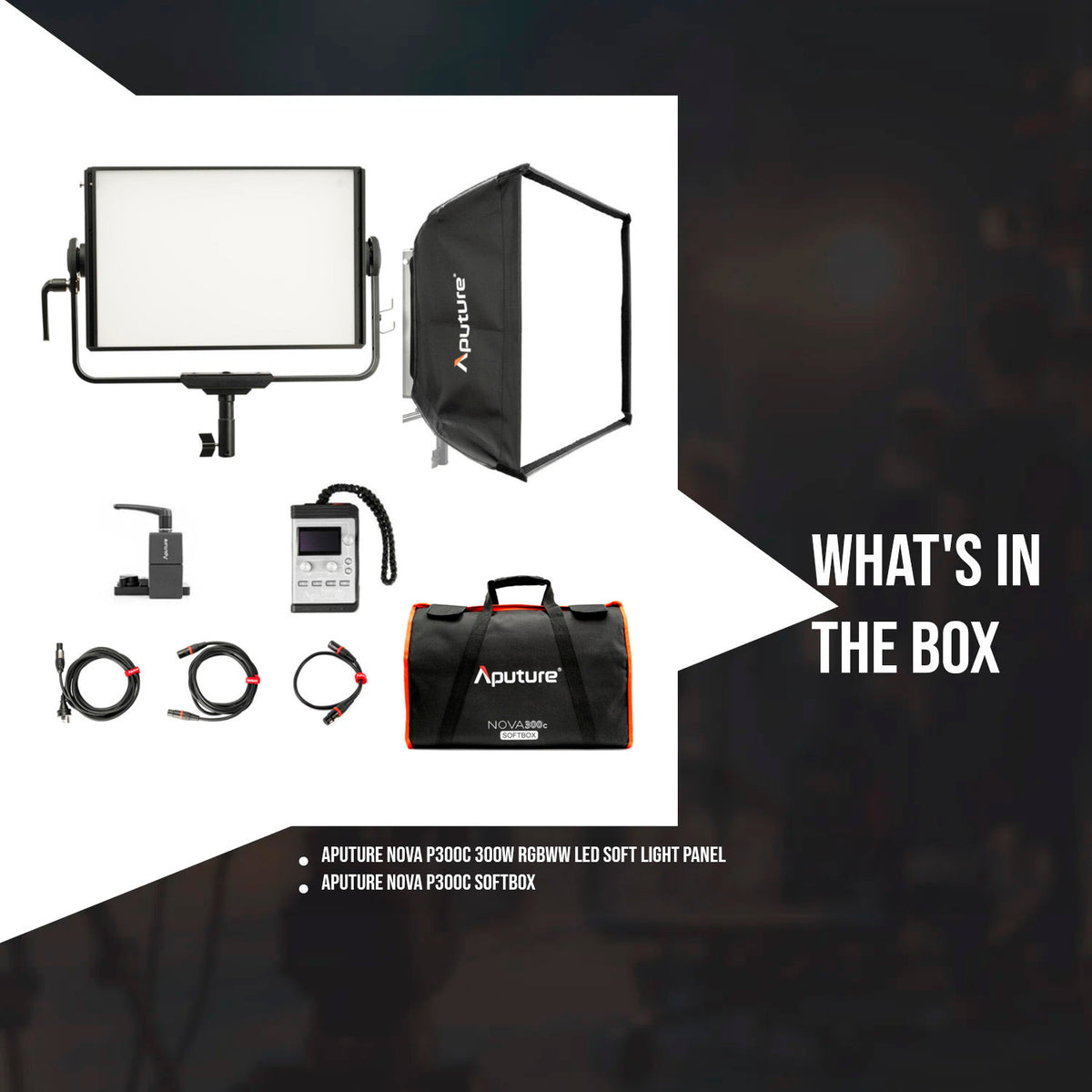 Aputure Nova P300C 300W RGBWW LED Soft Light Panel with Aputure Nova P300C Softbox Bundle