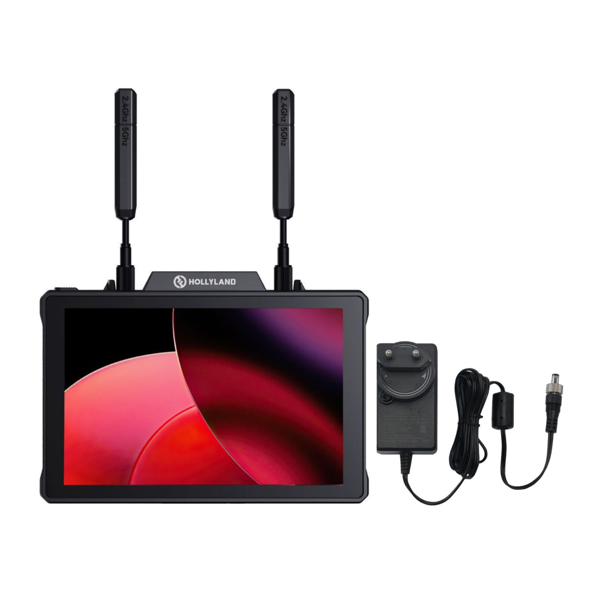 Hollyland Pyro 7 Wireless 7-Inch Monitor with Auto Dual-Band Hopping Tech with Power Adapter Bundle