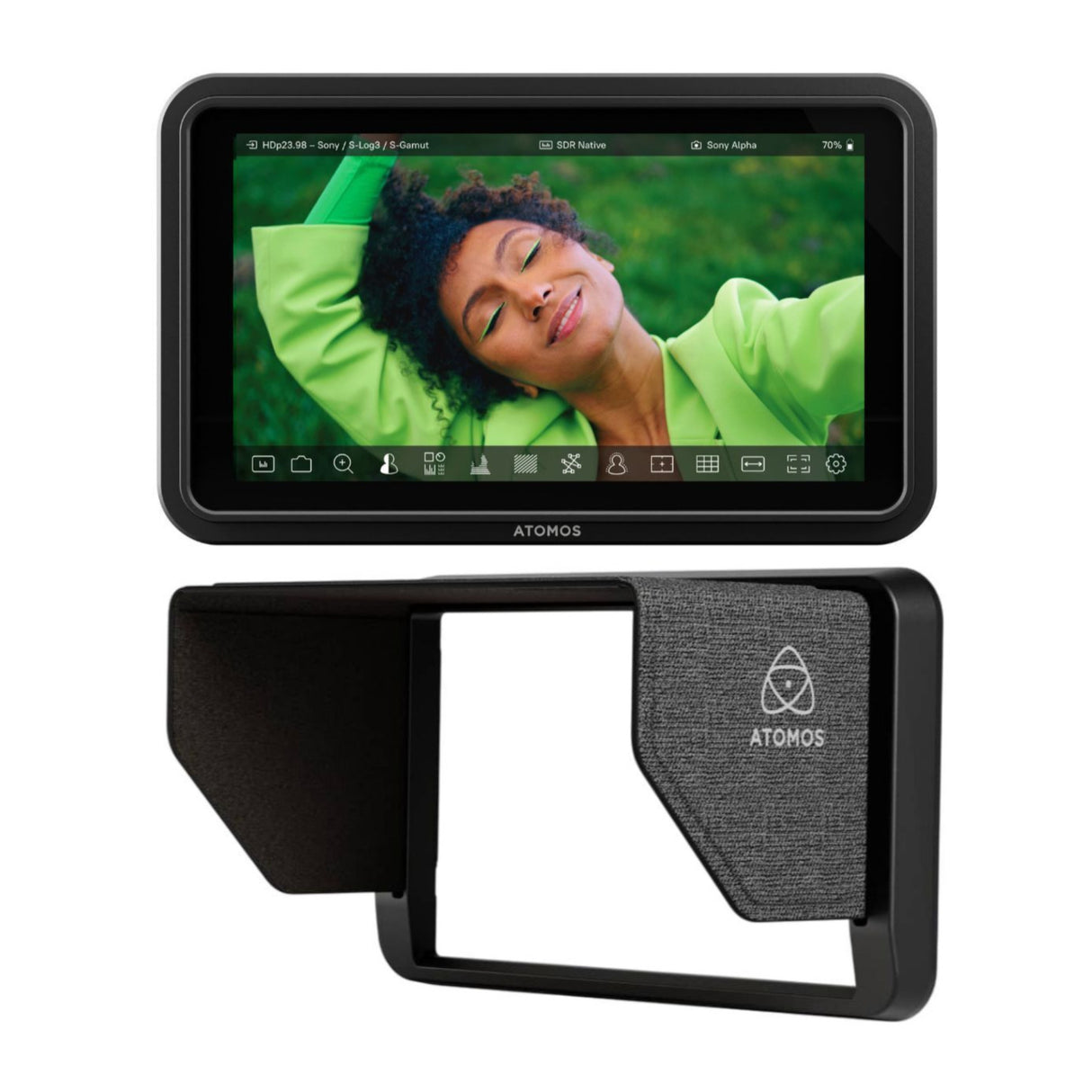 Atomos Shinobi II HDMI 4K Monitor with HDR Touchscreen and Lightweight Design (Black) Bundle