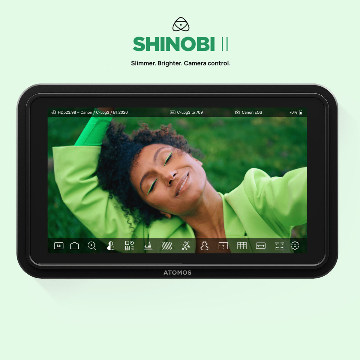 Atomos Shinobi II HDMI 4K Monitor with HDR Touchscreen and Lightweight Design (Black) Bundle