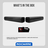 Rocware S22 High-Fidelity Super Volume Bar Speaker and Focus Microfiber Cleaning Cloth Bundle