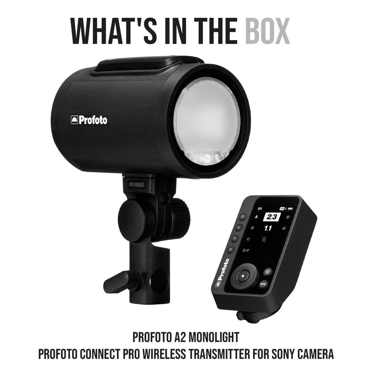 Profoto A2 Monolight and Profoto Connect Pro Wireless Transmitter for Sony Camera Bundle