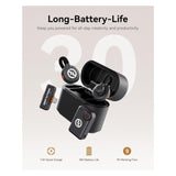 Hollyland LARK M2S Mini Wireless Combo Microphone System (2.4 GHz, Space Gray)