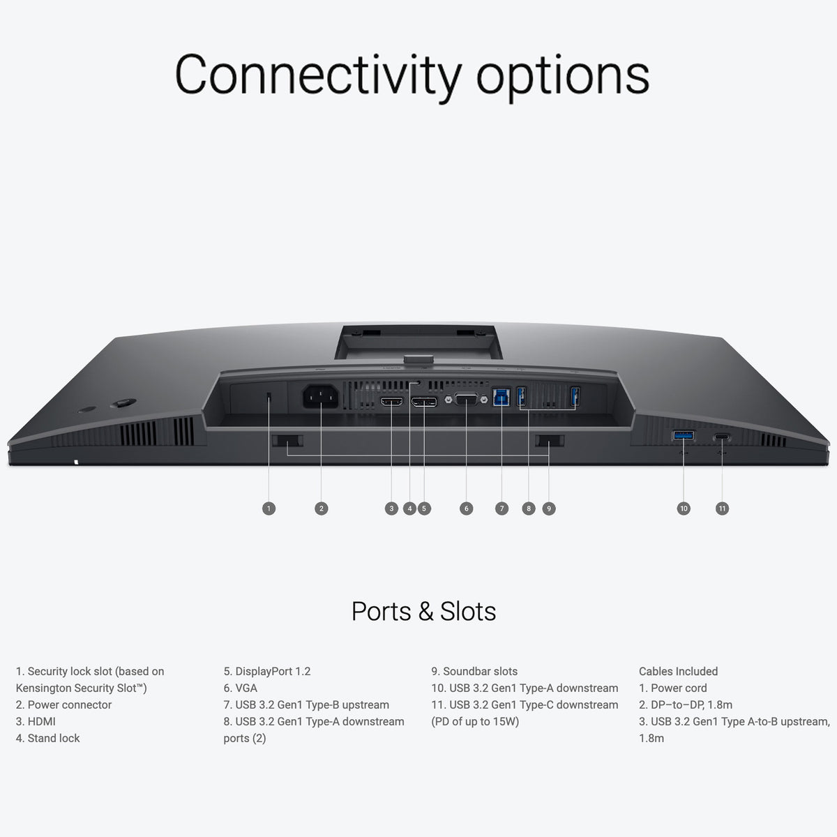 Dell P2425H 24-Inch 1920 x 1080 FHD Flat Screen LED Monitor with 3-Port USB-C Portable Expansion Hub
