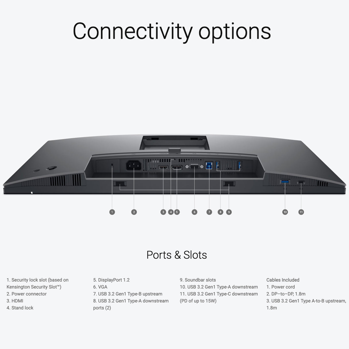 Dell P2425H 24-Inch 1920 x 1080 FHD Flat Screen LED Monitor with 3-Port USB-C Portable Expansion Hub