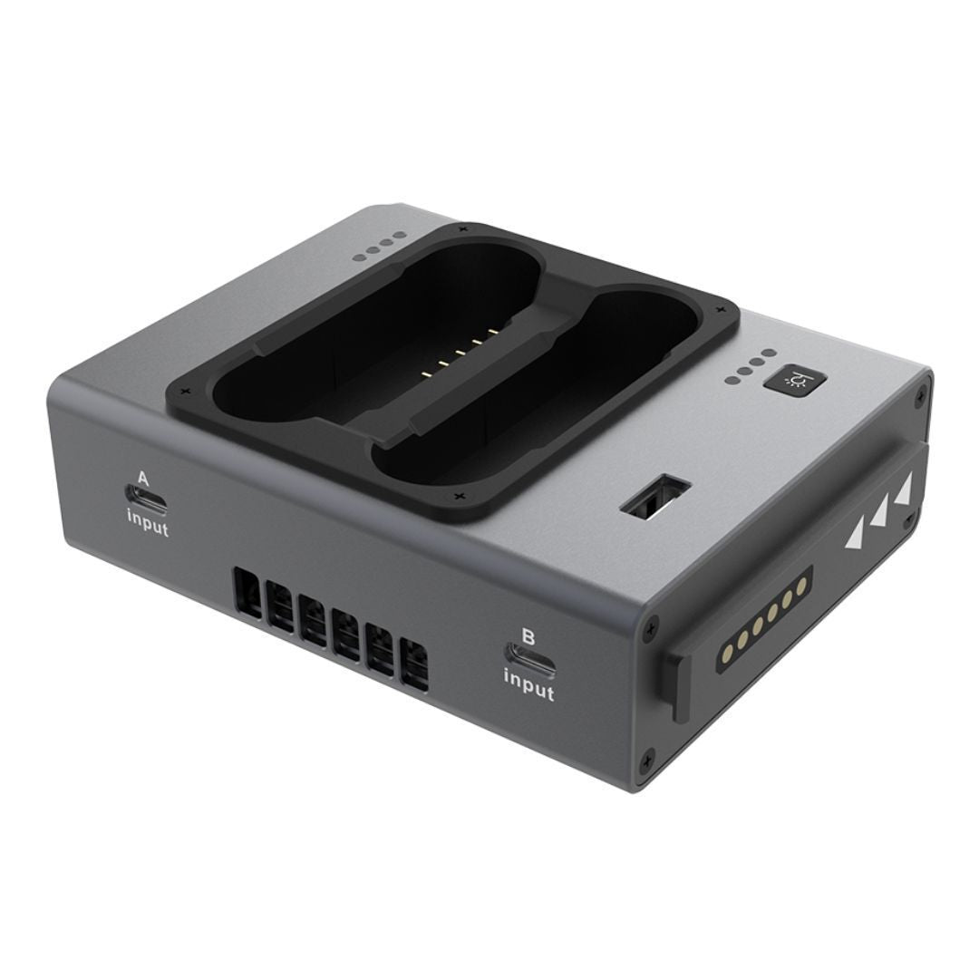 Deity DQC2 2-Bay Smart Battery Charger with Battery Indicator and USB-C Power Input Ports (Black)