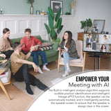 Rocware RC10 4K UHD USB Black Video Bar with 121-Degree Wide FOV and Focus Cleaning Cloth Bundle