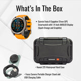 Garmin Fenix 8 Sapphire 51mm GPS Smartwatch (Spark Orange and Graphite) and Charger Stand Bundle